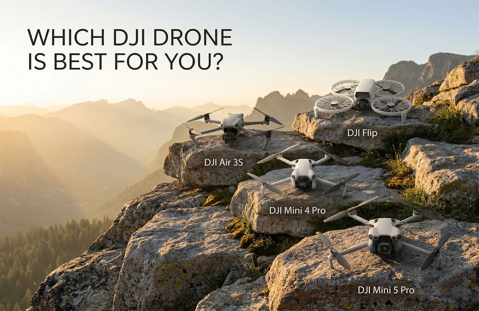 DJI Mini 5 Pro Mini 4 Pro Air 3S DJI Flip Compared