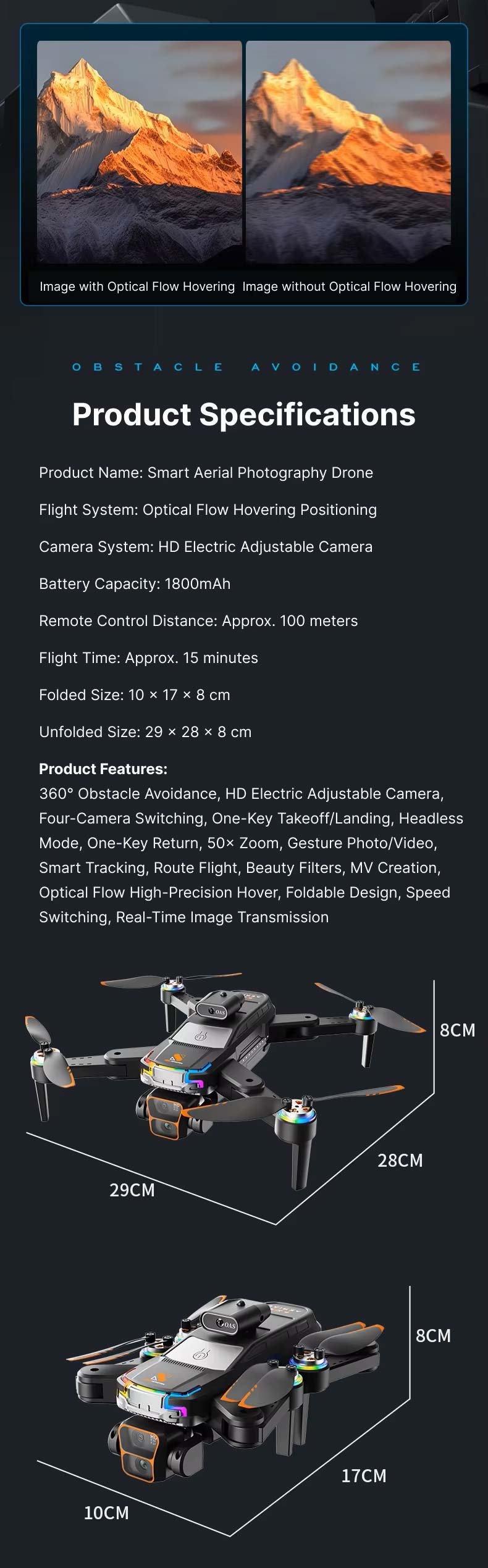 New JS39 Drone Aerial Photography Drone foldable drone desc. 4 1